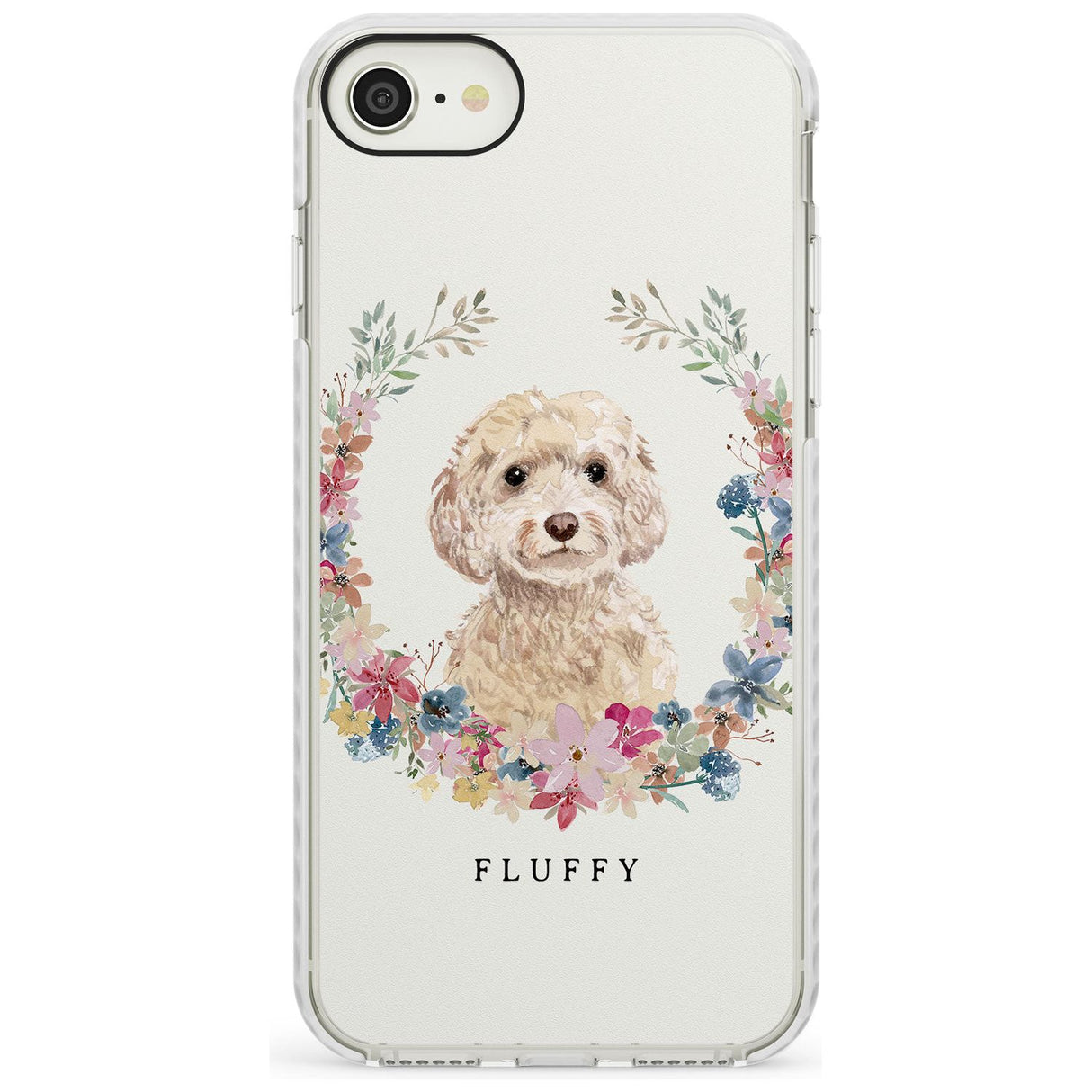 Champagne Cockapoo - Watercolour Dog Portrait Impact Phone Case for iPhone SE 8 7 Plus