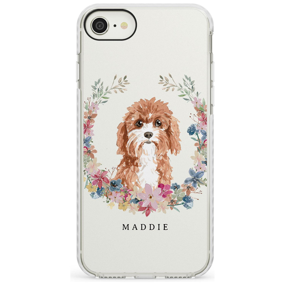 Cavapoo - Watercolour Dog Portrait Impact Phone Case for iPhone SE 8 7 Plus