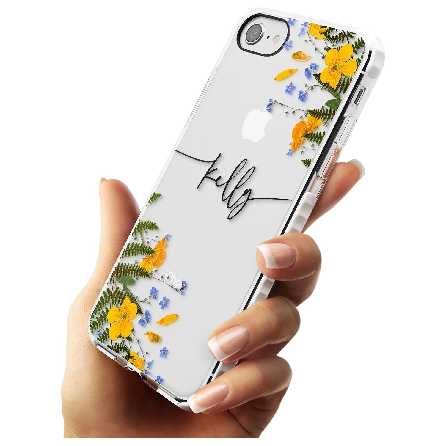 Custom Ferns & Flowers Slim TPU Phone Case for iPhone SE 8 7 Plus