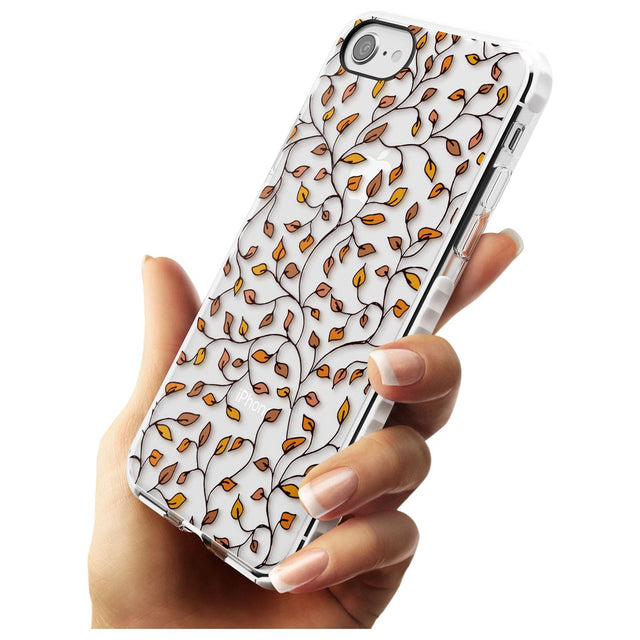 Personalised Autumn Leaves Pattern Impact Phone Case for iPhone SE 8 7 Plus