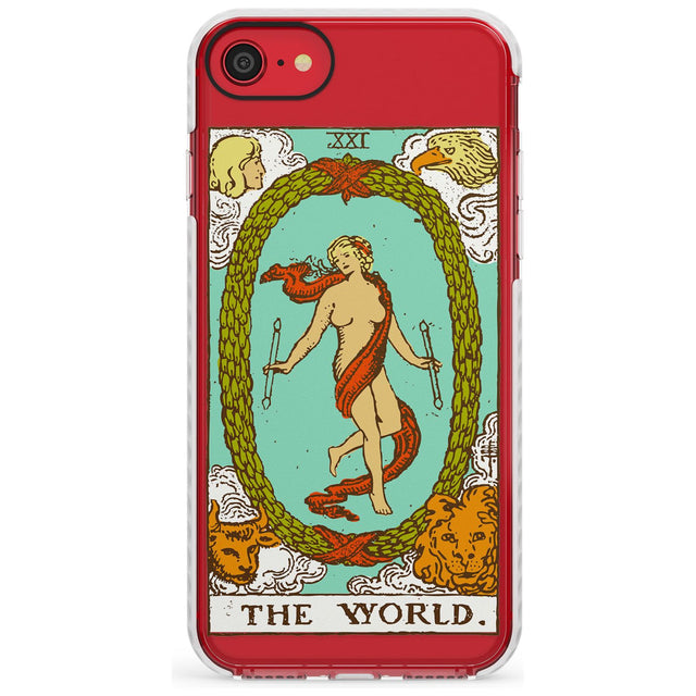 The World Tarot Card - Colour Slim TPU Phone Case for iPhone SE 8 7 Plus