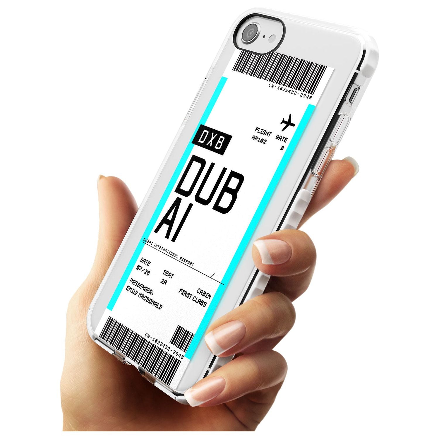 Dubai Boarding Pass iPhone Case   Custom Phone Case - Case Warehouse