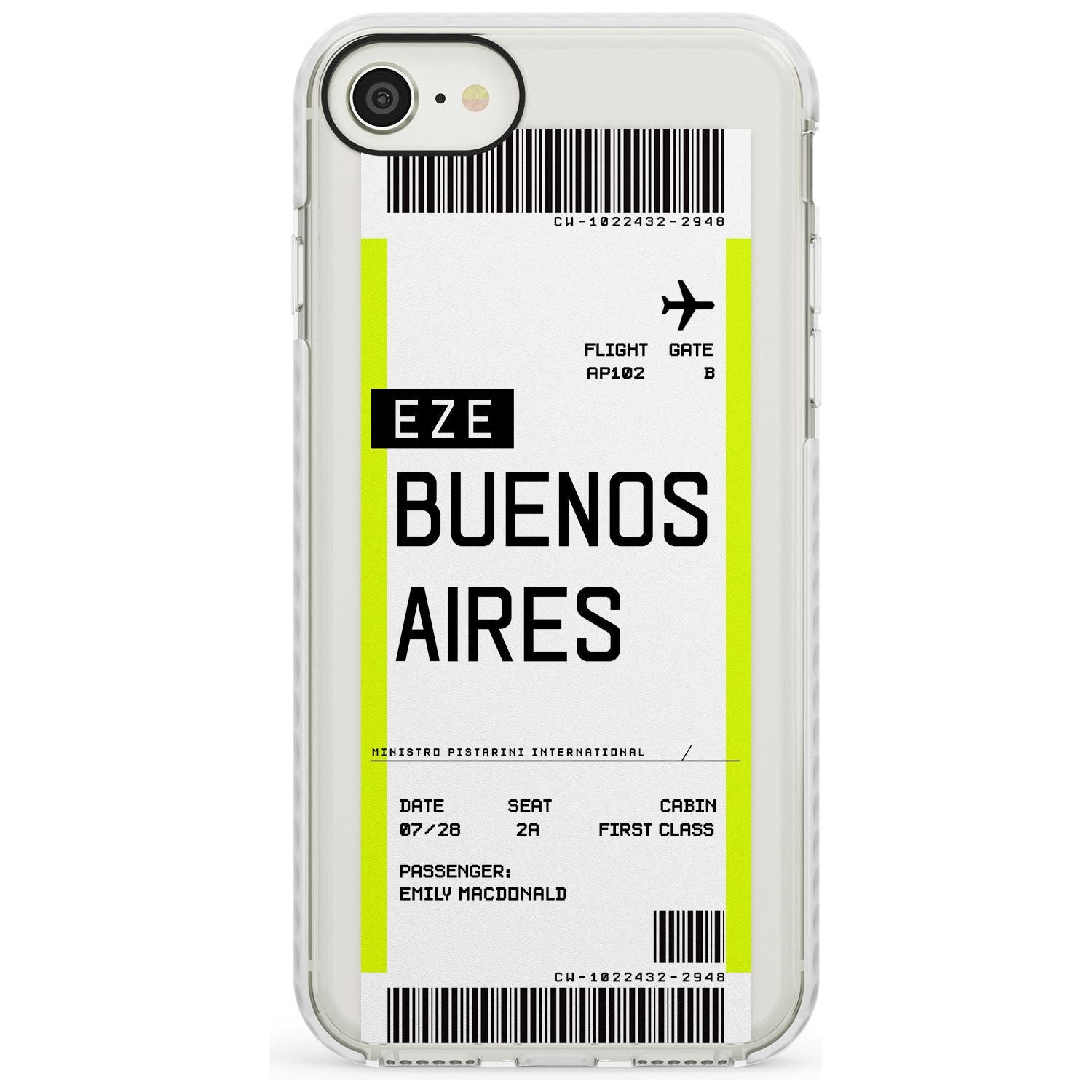 Buenos Aires Boarding Pass iPhone Case  Impact Case Custom Phone Case - Case Warehouse