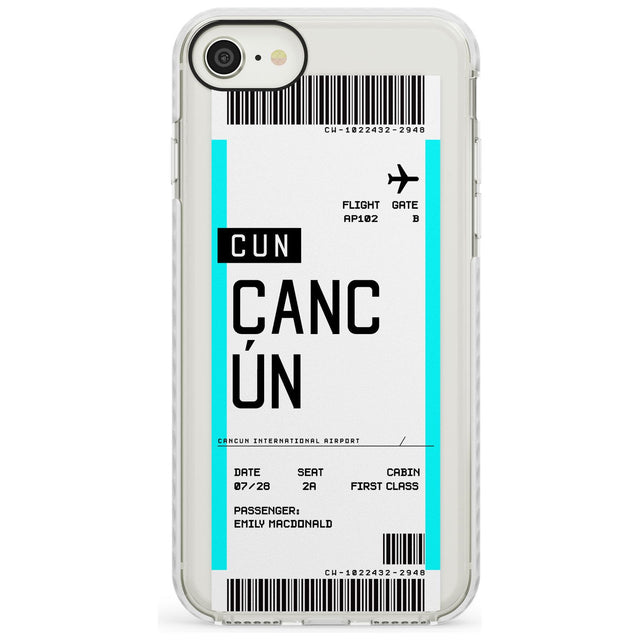 Cancún Boarding Pass iPhone Case  Impact Case Custom Phone Case - Case Warehouse