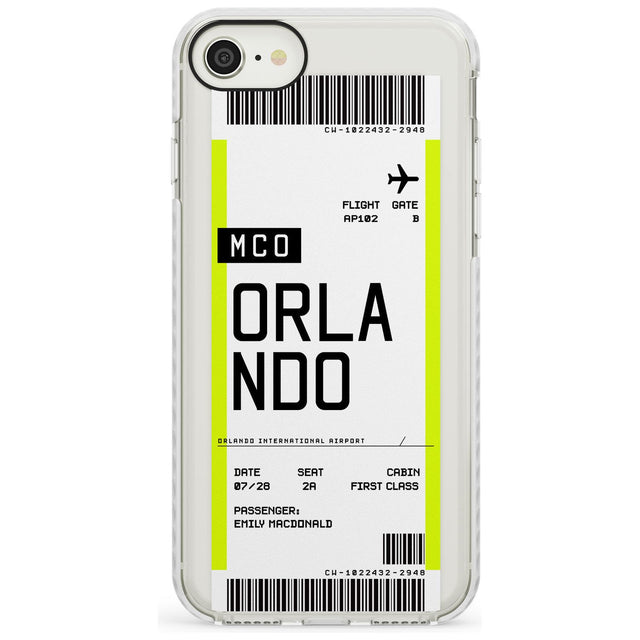 Orlando Boarding Pass iPhone Case  Impact Case Custom Phone Case - Case Warehouse