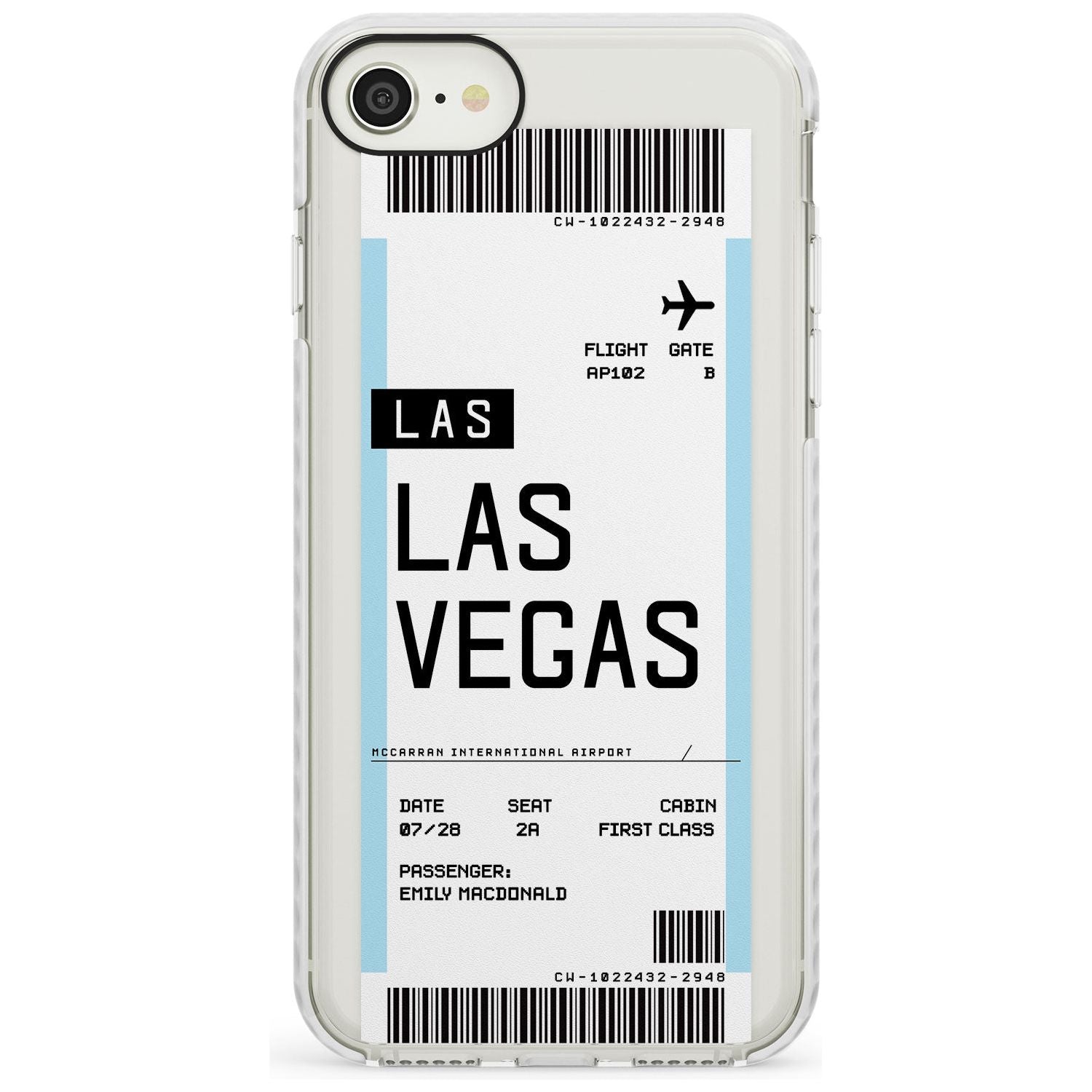 Las Vegas Boarding Pass iPhone Case  Impact Case Custom Phone Case - Case Warehouse