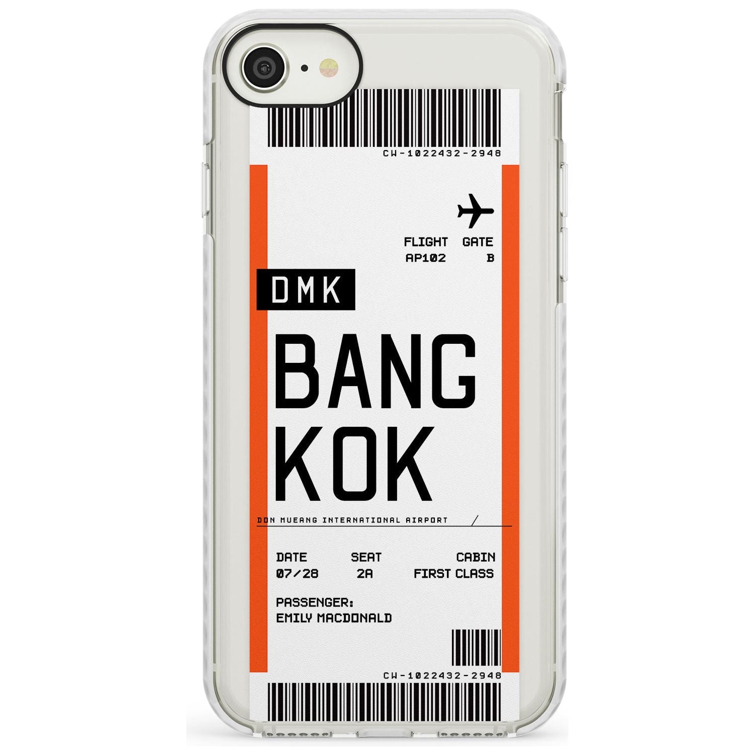 Bangkok Boarding Pass iPhone Case  Impact Case Custom Phone Case - Case Warehouse