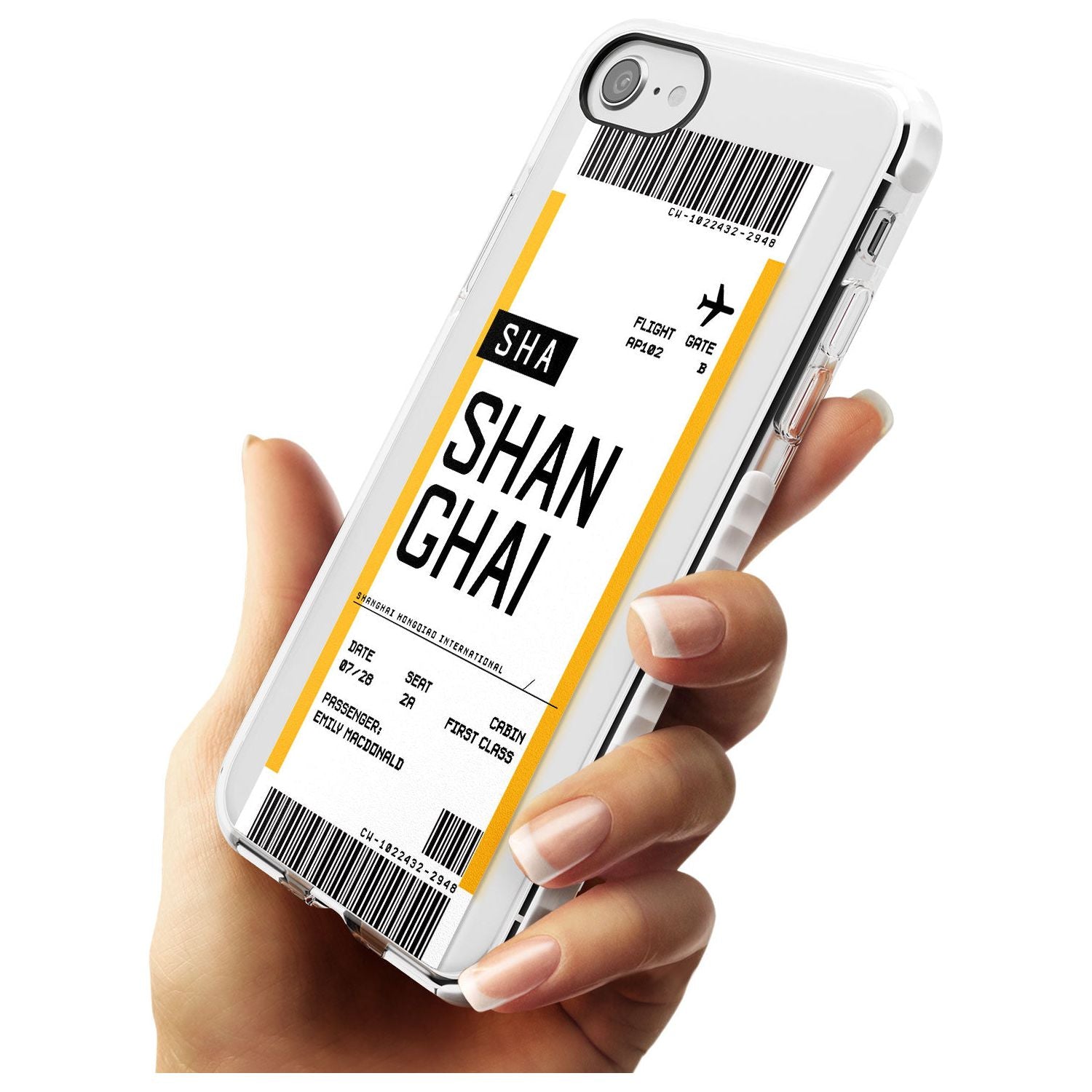 Shangai Boarding Pass iPhone Case   Custom Phone Case - Case Warehouse