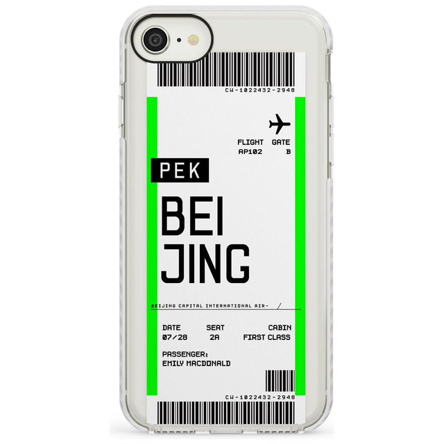Beijing Boarding Pass iPhone Case  Impact Case Custom Phone Case - Case Warehouse