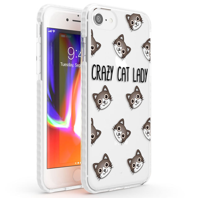 Crazy Cat Lady Phone Case iPhone 7/8 / Impact Case,iPhone SE / Impact Case Blanc Space