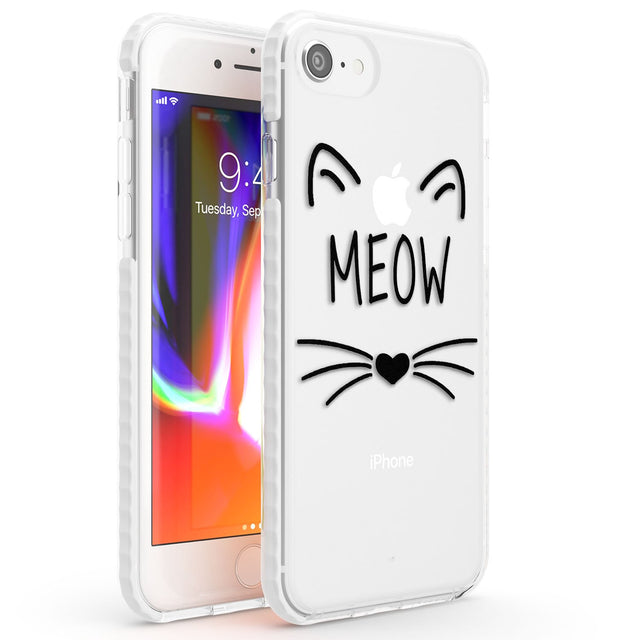 Cat Whiskers Phone Case iPhone 7/8 / Impact Case,iPhone SE / Impact Case Blanc Space