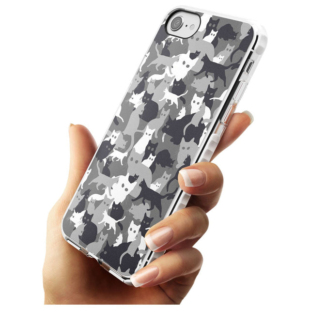 Dark Grey Cat Camouflage Pattern iPhone Case   Phone Case - Case Warehouse