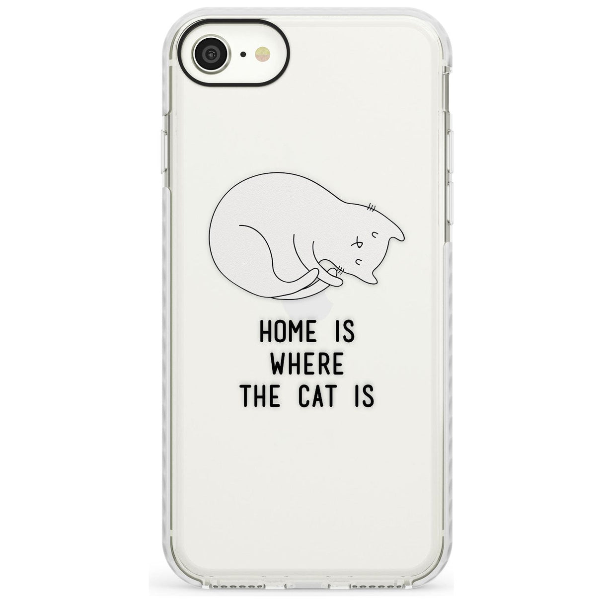 Home Is Where the Cat is Slim TPU Phone Case for iPhone SE 8 7 Plus