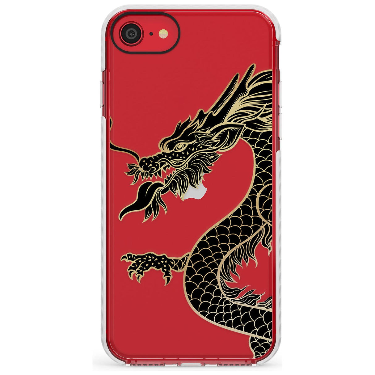 Large Red Dragon Impact Phone Case for iPhone SE 8 7 Plus