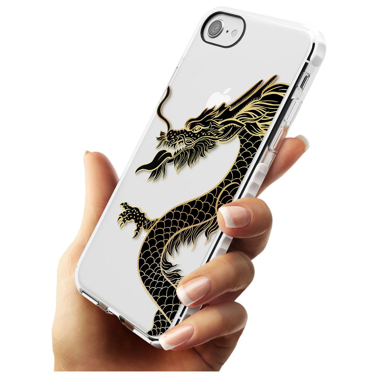 Large Red Dragon Impact Phone Case for iPhone SE 8 7 Plus