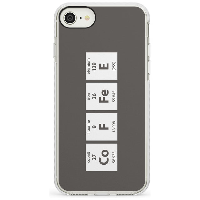 Coffee Element (Grey) Impact Phone Case for iPhone SE 8 7 Plus