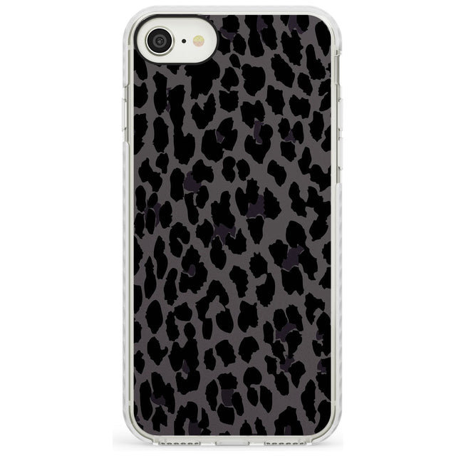 Dark Animal Print Pattern Large Leopard Impact Phone Case for iPhone SE 8 7 Plus