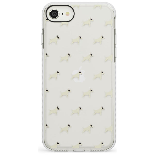 Bull Terrier Dog Pattern Clear Impact Phone Case for iPhone SE 8 7 Plus