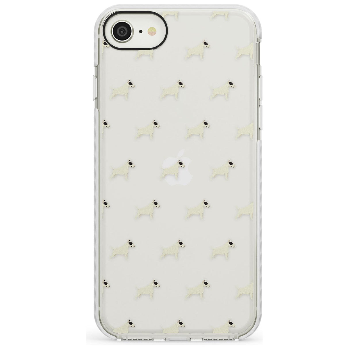Bull Terrier Dog Pattern Clear Impact Phone Case for iPhone SE 8 7 Plus