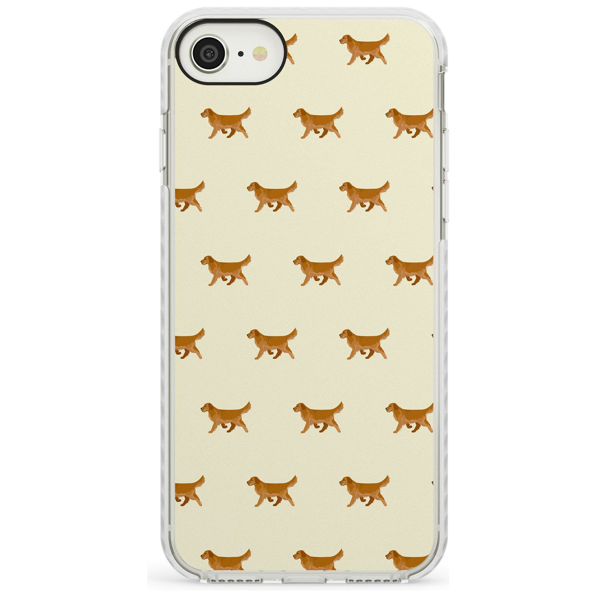 Golden Retriever Dog Pattern Phone Case iPhone 7/8 / Impact Case,iPhone SE / Impact Case Blanc Space