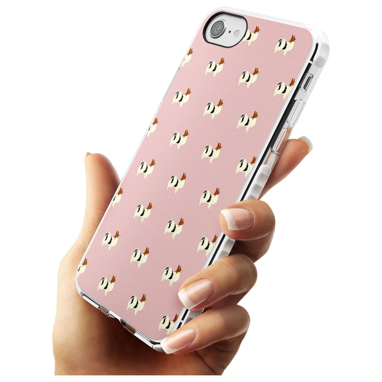 Papillon Dog Pattern Impact Phone Case for iPhone SE 8 7 Plus