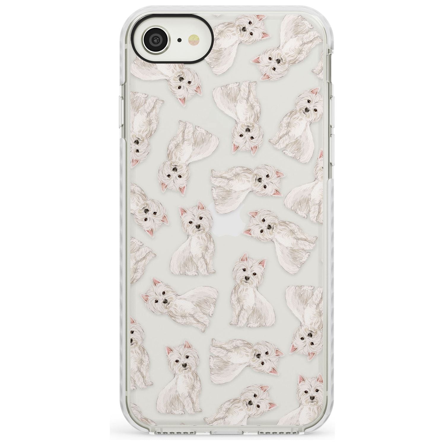 Westie Watercolour Dog Pattern Impact Phone Case for iPhone SE 8 7 Plus