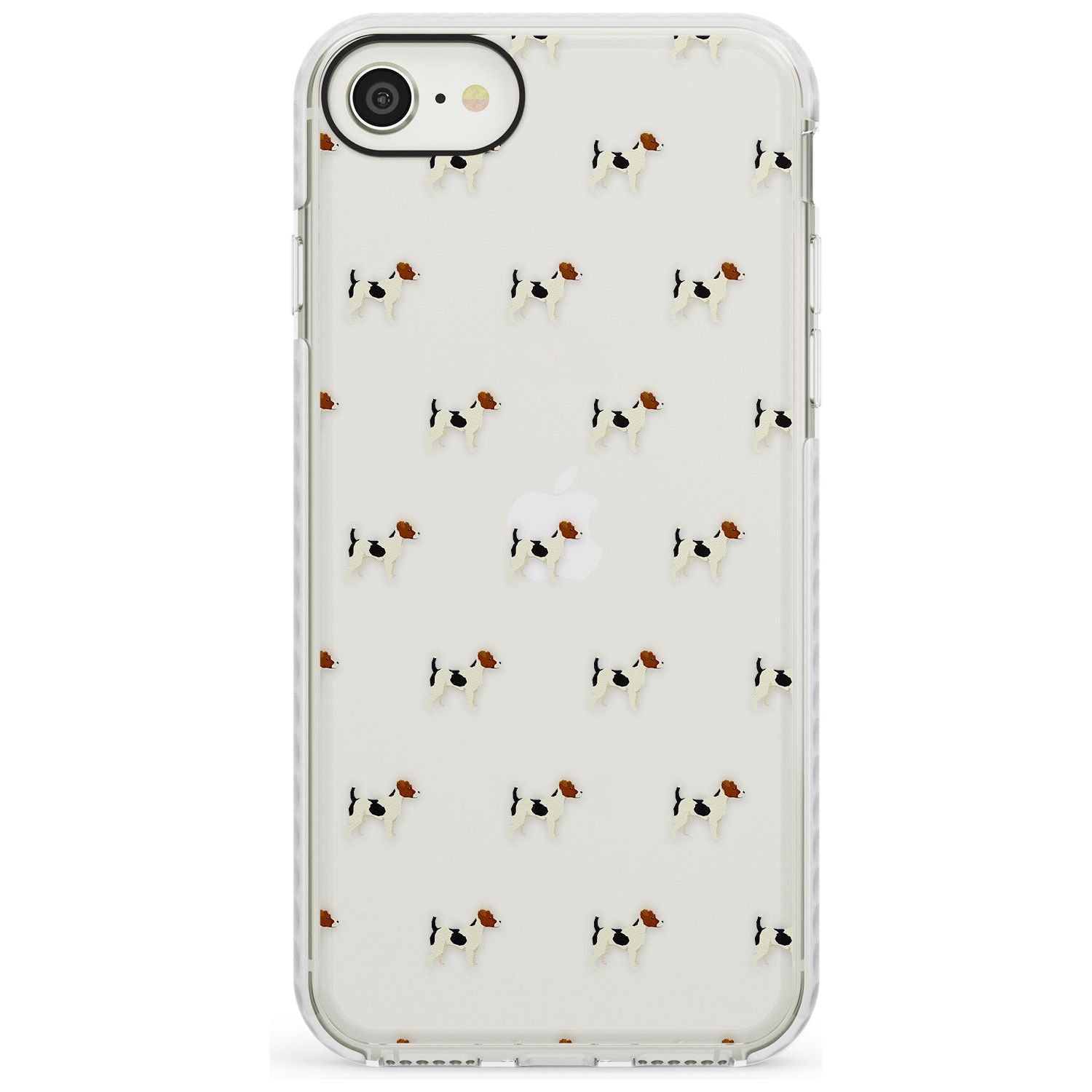Jack Russell Terrier Dog Pattern Clear Impact Phone Case for iPhone SE 8 7 Plus