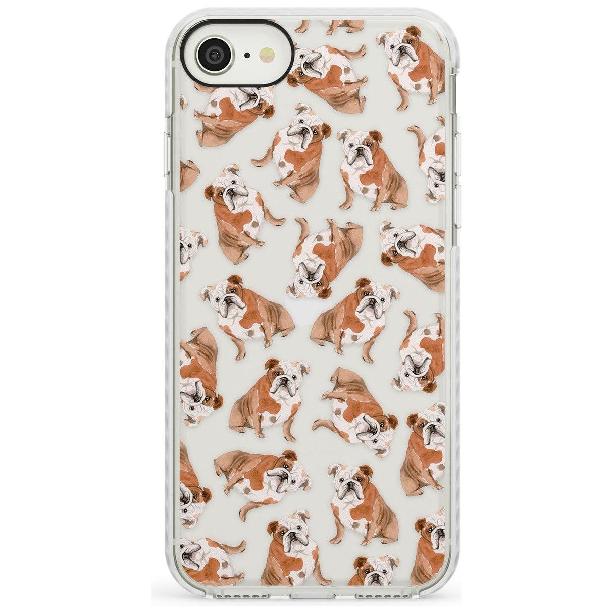 English Bulldog Watercolour Dog Pattern Phone Case iPhone 7/8 / Impact Case,iPhone SE / Impact Case Blanc Space