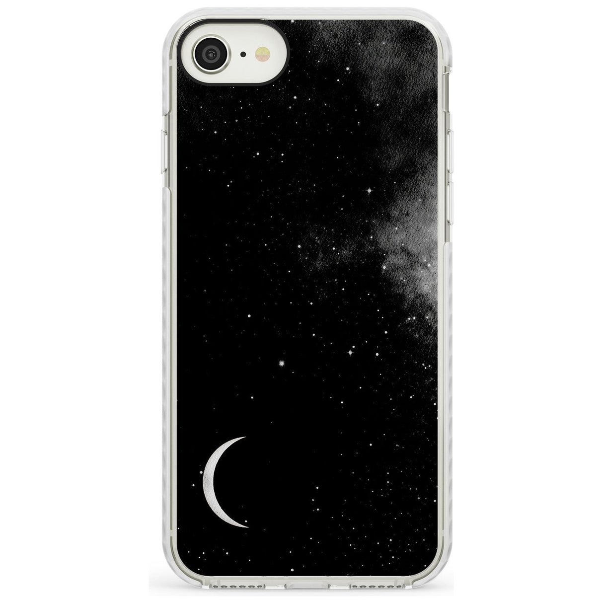 Night Sky Galaxies: Crescent Moon Phone Case iPhone 7/8 / Impact Case,iPhone SE / Impact Case Blanc Space