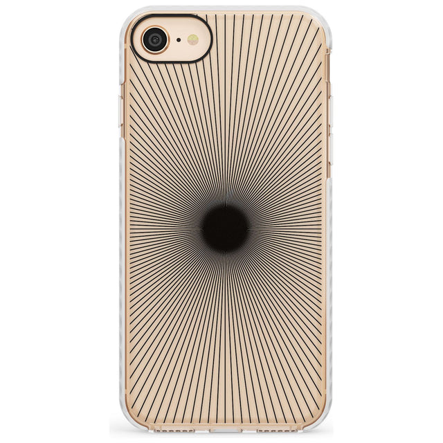 Abstract Lines: Sunburst Slim TPU Phone Case for iPhone SE 8 7 Plus