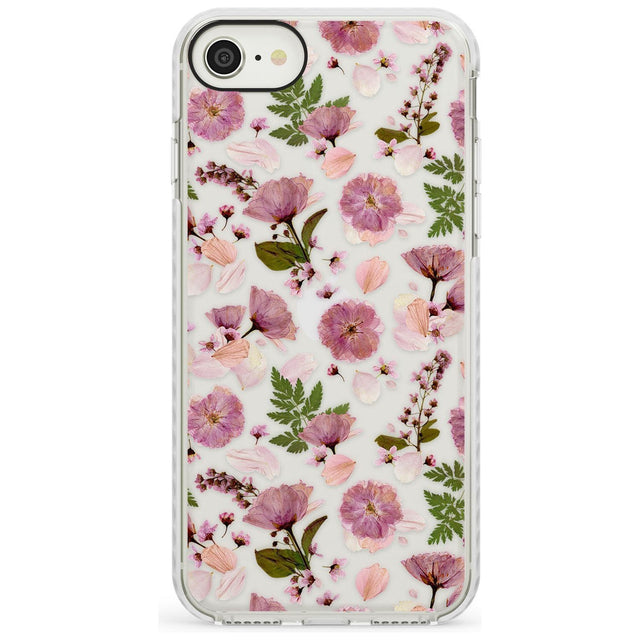 Floral Menagerie Transparent Design Impact Phone Case for iPhone SE 8 7 Plus
