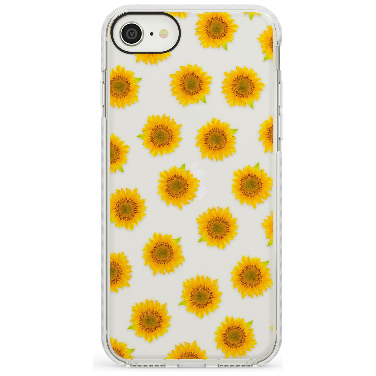Sunflowers Transparent Pattern Impact Phone Case for iPhone SE 8 7 Plus