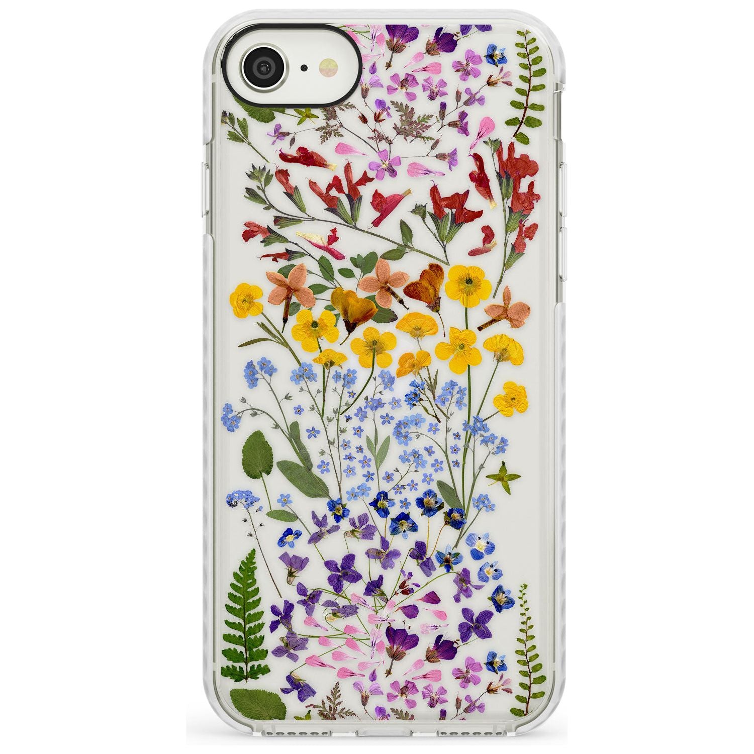 Wild Flower Stripe Design Impact Phone Case for iPhone SE 8 7 Plus