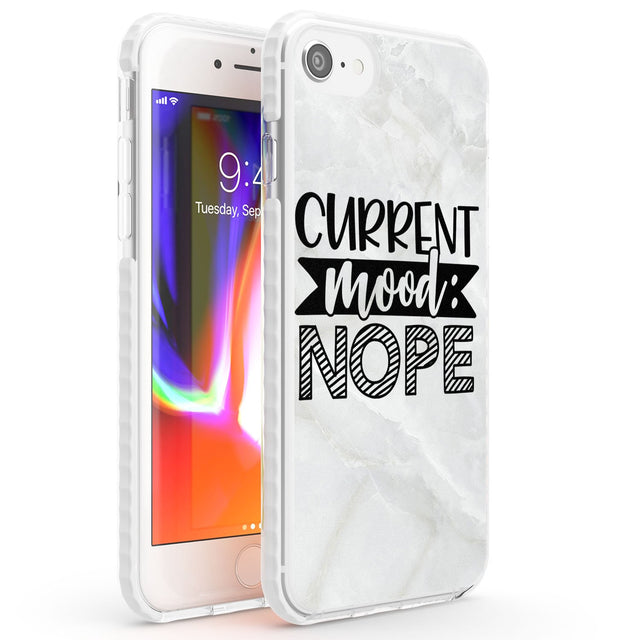 Current Mood NOPE Phone Case iPhone 7/8 / Impact Case,iPhone SE / Impact Case Blanc Space
