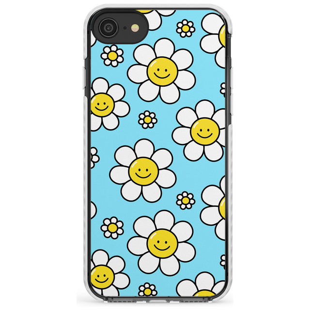 Daisy Faces Kawaii Pattern Impact Phone Case for iPhone SE 8 7 Plus
