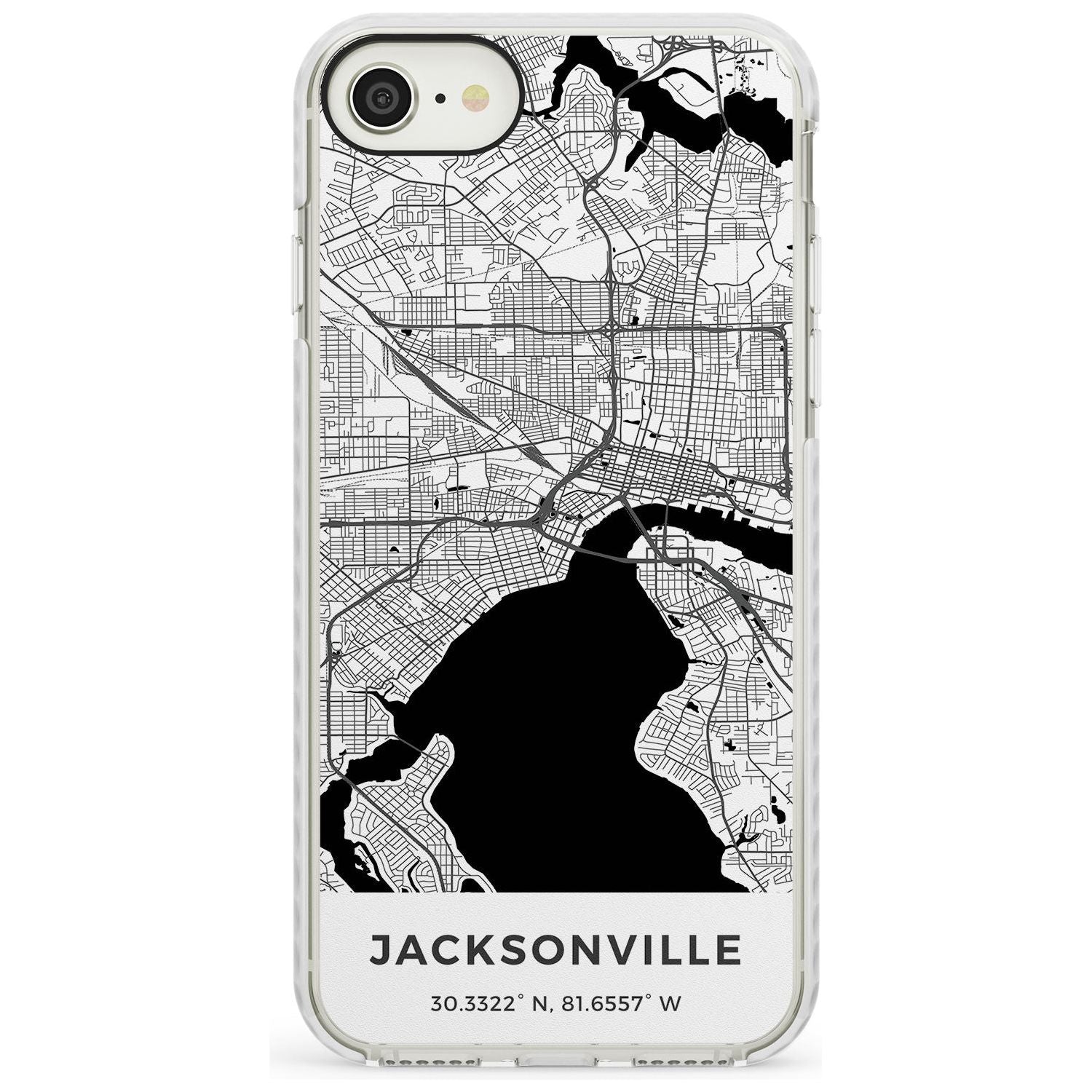 Map of Jacksonville, Florida Impact Phone Case for iPhone SE 8 7 Plus