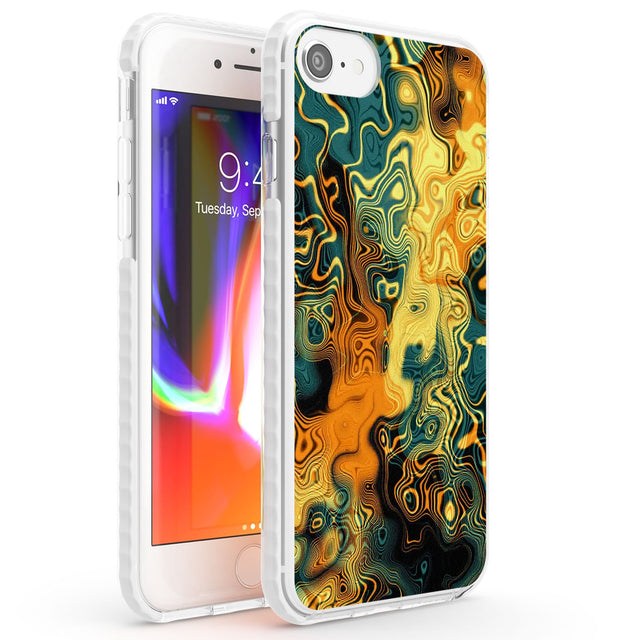 Gold Green Marble Phone Case iPhone 7/8 / Impact Case,iPhone SE / Impact Case Blanc Space