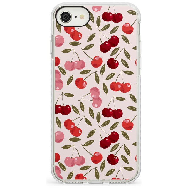 Fruity & Fun Patterns Cherries Phone Case iPhone 7/8 / Impact Case,iPhone SE / Impact Case Blanc Space