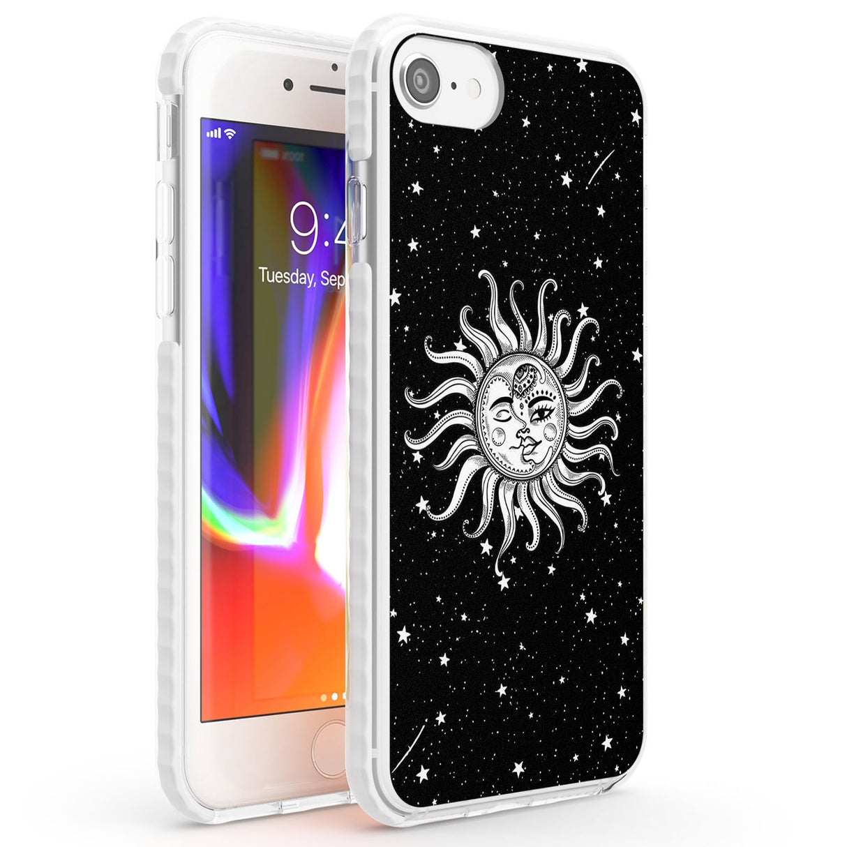 Mystic Sun Moon Phone Case iPhone 7/8 / Impact Case,iPhone SE / Impact Case Blanc Space