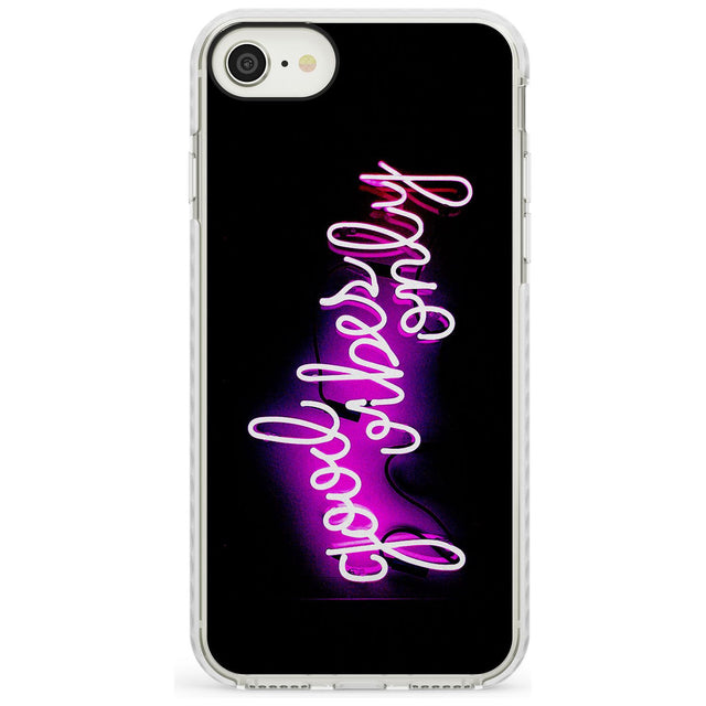 Good Vibes Only Pink Neon iPhone Case  Impact Case Phone Case - Case Warehouse