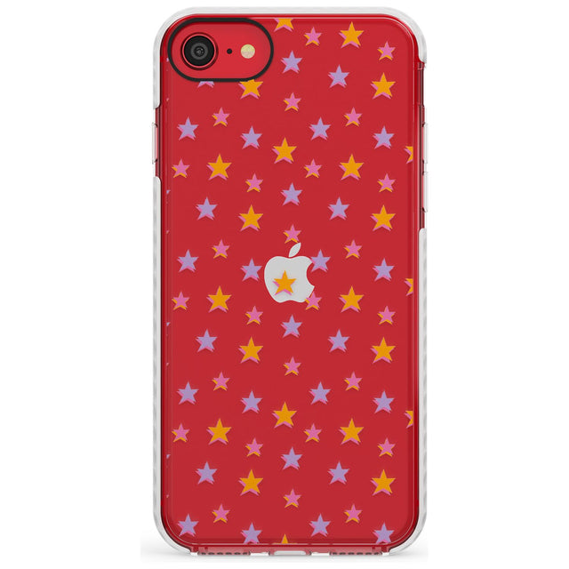 Spangling Stars Pattern Impact Phone Case for iPhone SE 8 7 Plus