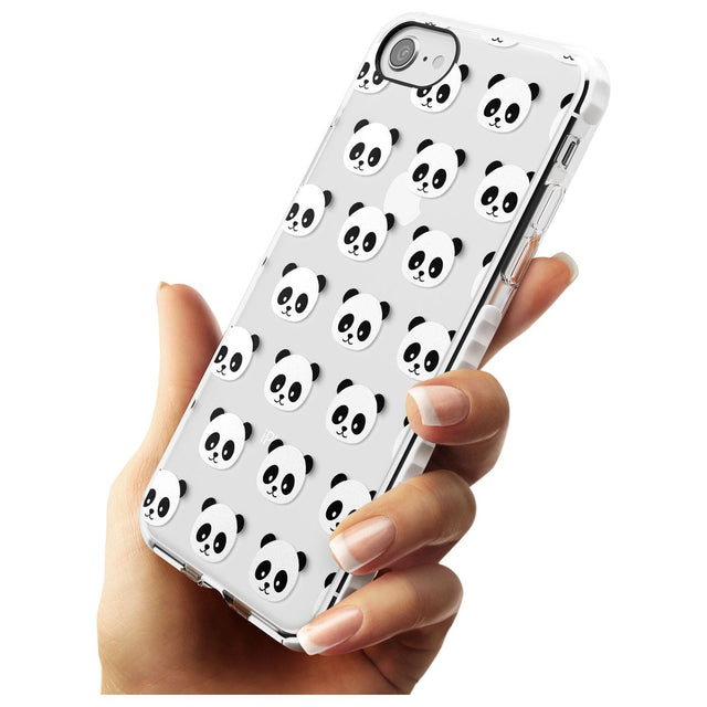 Panda Face Pattern Slim TPU Phone Case for iPhone SE 8 7 Plus