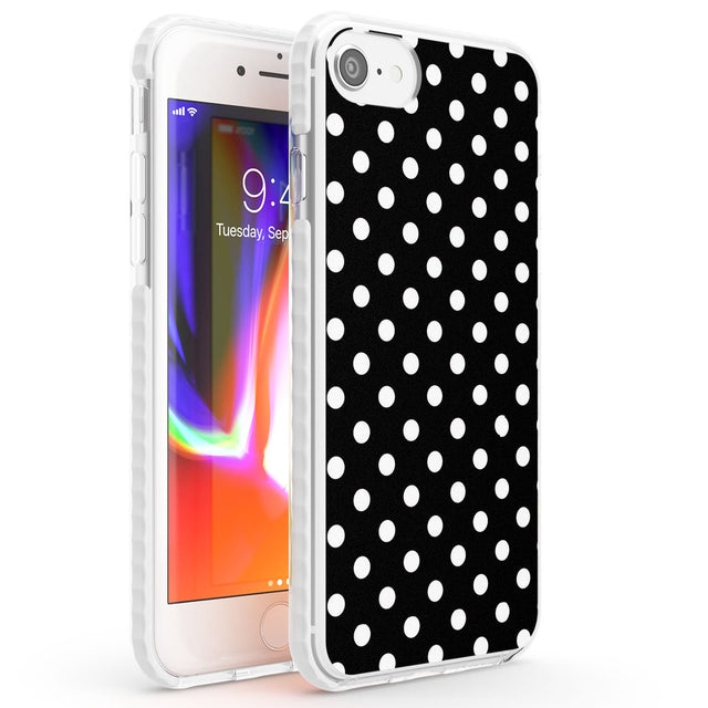 Designer Chic Black Polka Dot Phone Case iPhone 7/8 / Impact Case,iPhone SE / Impact Case Blanc Space