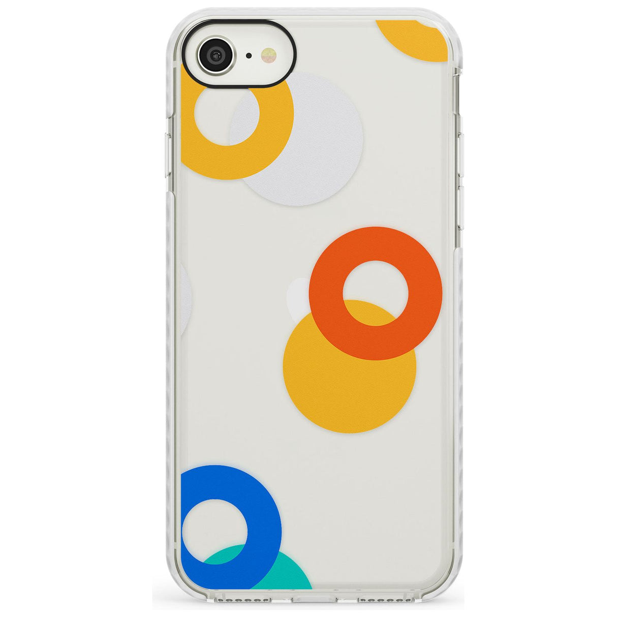 Abstract Mixed Circles Impact Phone Case for iPhone SE 8 7 Plus
