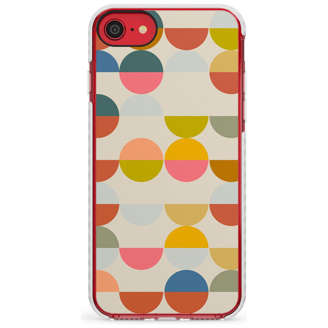 Abstract Retro Shapes: Colourful Circles Slim TPU Phone Case for iPhone SE 8 7 Plus