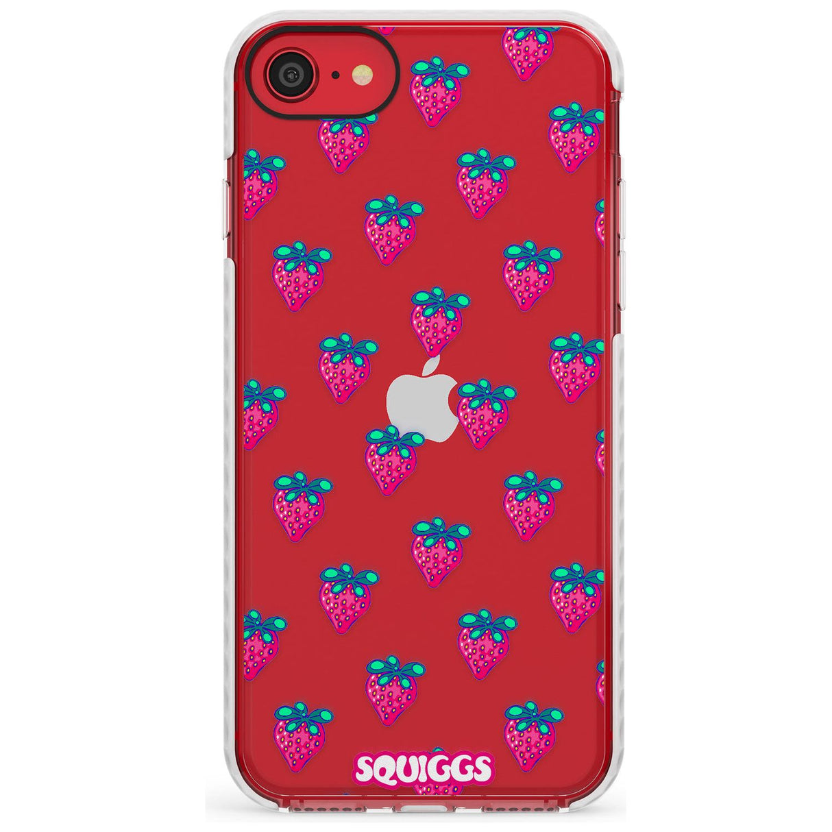 Strawberry Patch Slim TPU Phone Case for iPhone SE 8 7 Plus