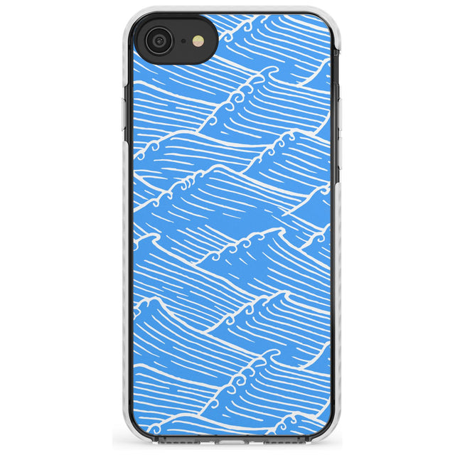 Waves Pattern Impact Phone Case for iPhone SE 8 7 Plus