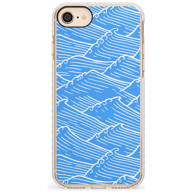 Waves Pattern Impact Phone Case for iPhone SE 8 7 Plus