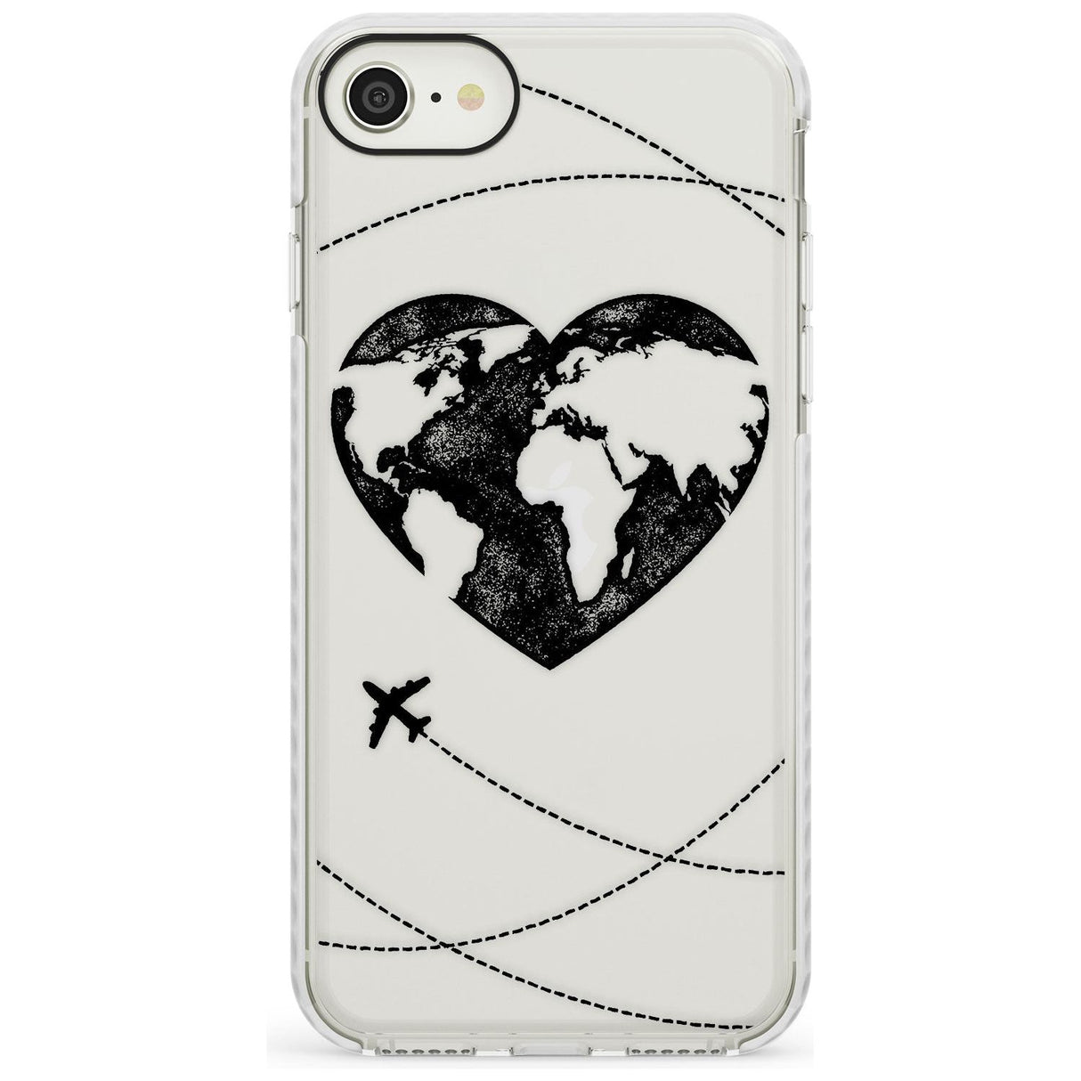 Globe Heart iPhone Case  Impact Case Phone Case - Case Warehouse