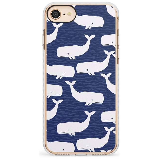 Cute Whales  Slim TPU Phone Case for iPhone SE 8 7 Plus